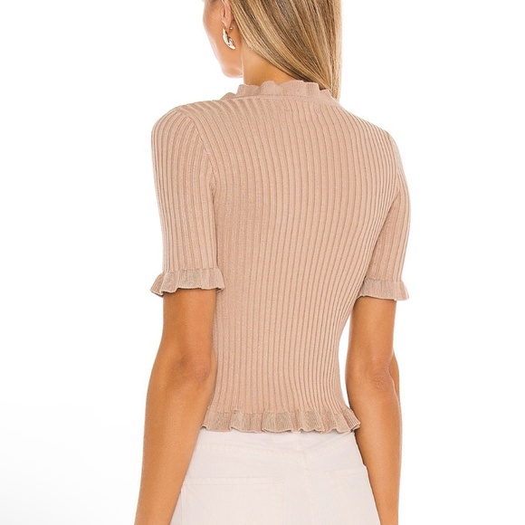 Carissa Ruffle Sweater in Nude - Picture 2 of 5